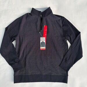 Ted Baker Mens Navy Blue 1/4 Zip Textured Pullover Sweater Size Medium 1816488